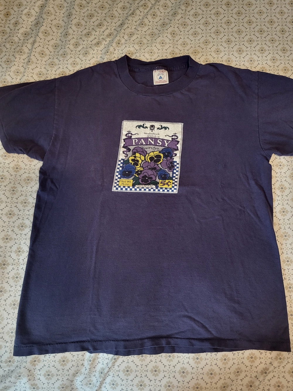 Delta Purple Pansy Graphic Short Sleeve Tee